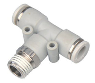 PB Branch Tee Two Touches Connector Brass Nickel Plated Tube Fittings